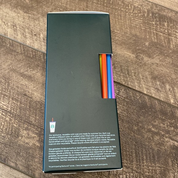 NIB STARBUCKS Confetti Color Changing Cold Cups BRING ON WARM WEATHER! - Picture 2 of 6